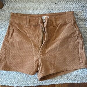 Billabong women’s brown corduroy shorts, size 27